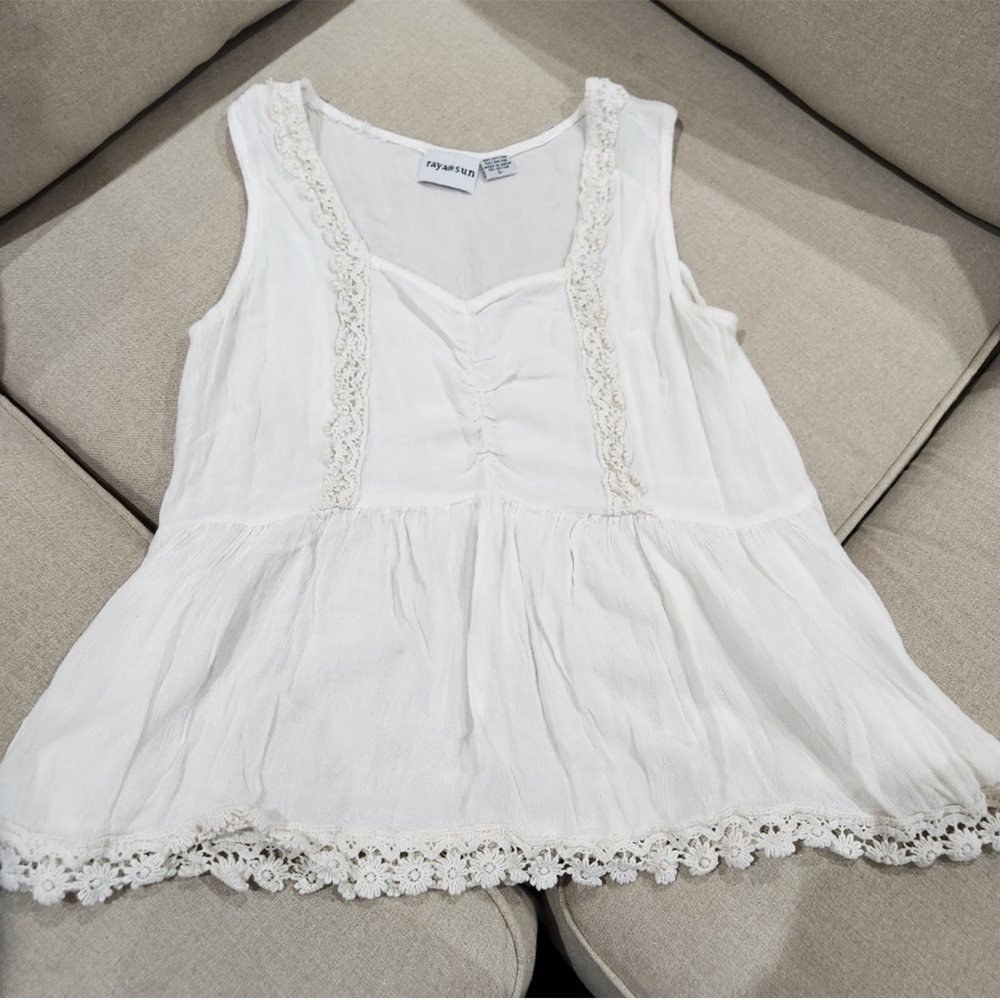 Raya Sun Cream Tank Top Size Large